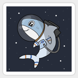 Cute Shark Astronaut Sticker